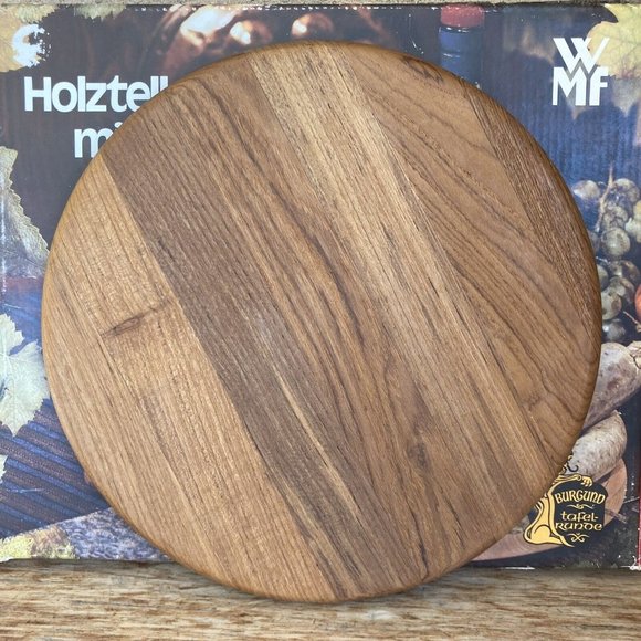 Vintage WMF Holzteller Mit Besteck Snack Set Small Wood charcuterie Board - Picture 5 of 13